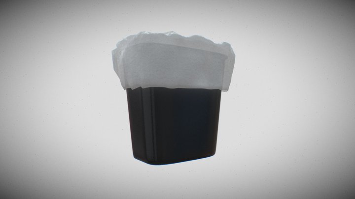 Small Office Trash Can 3D Model