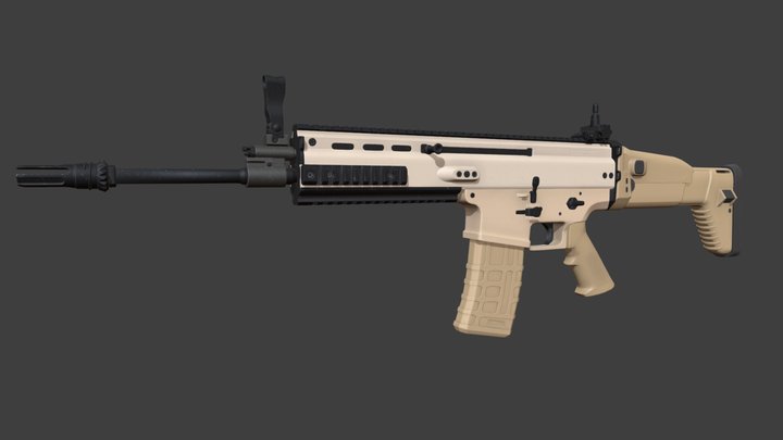 SCAR-RIFLE-classic 3D Model
