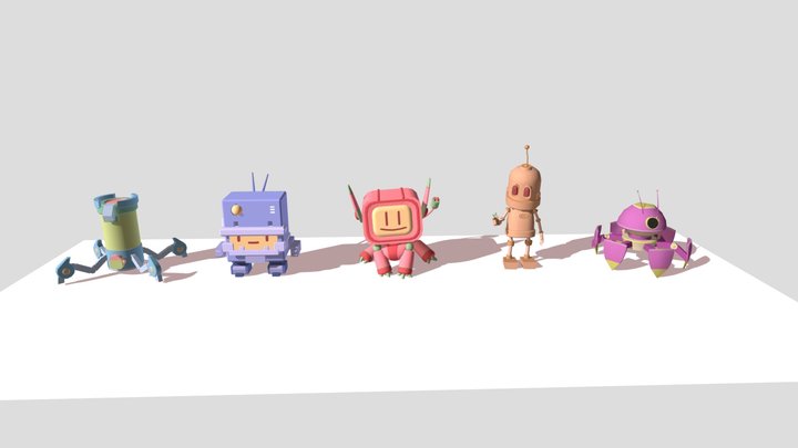 [XYZ School] Homework - Robots draft + painting 3D Model