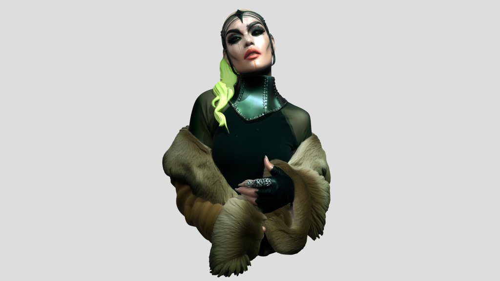 SKYND in jacket with fur