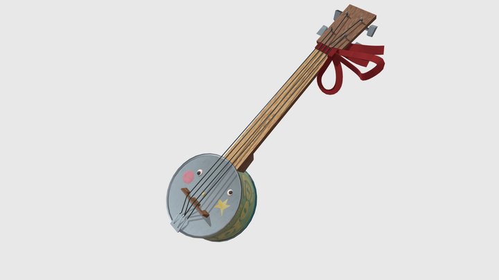 Tin can banjo 3D Model