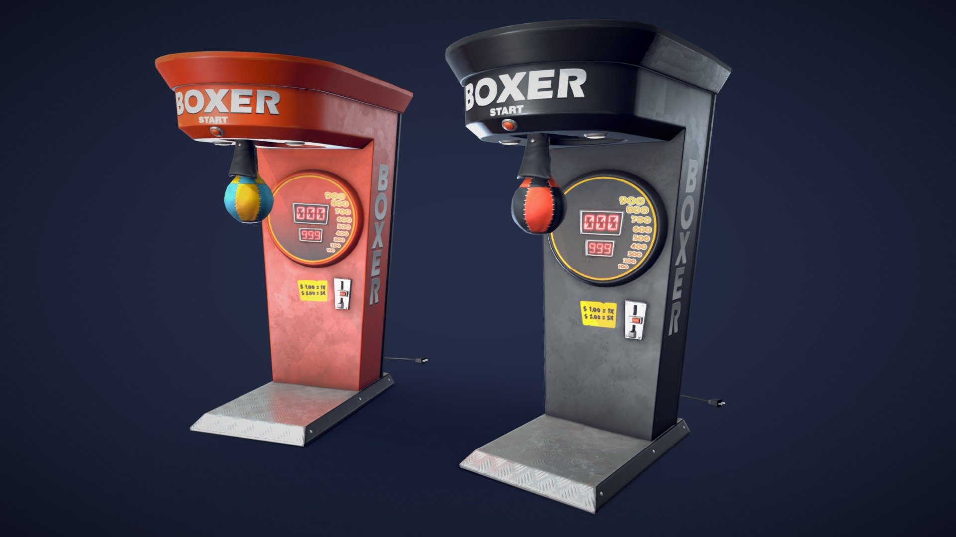 Stylized Punching / Boxing Machine - Low Poly - Buy Royalty Free 3D model  by Lars Korden (@Lark.Art) [8c37747]