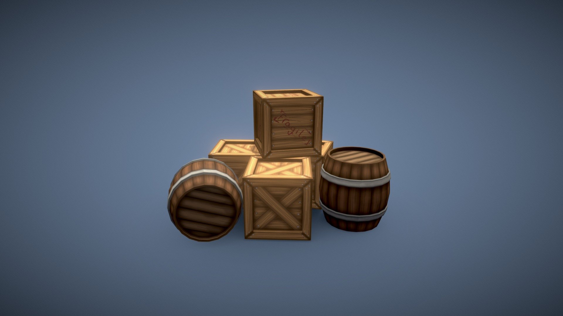 Crates and Barrels - 3D model by ConnorTaylor9990 [8c37c58] - Sketchfab