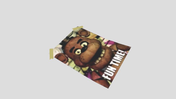 fnaf 1 freddy poster 3D Model