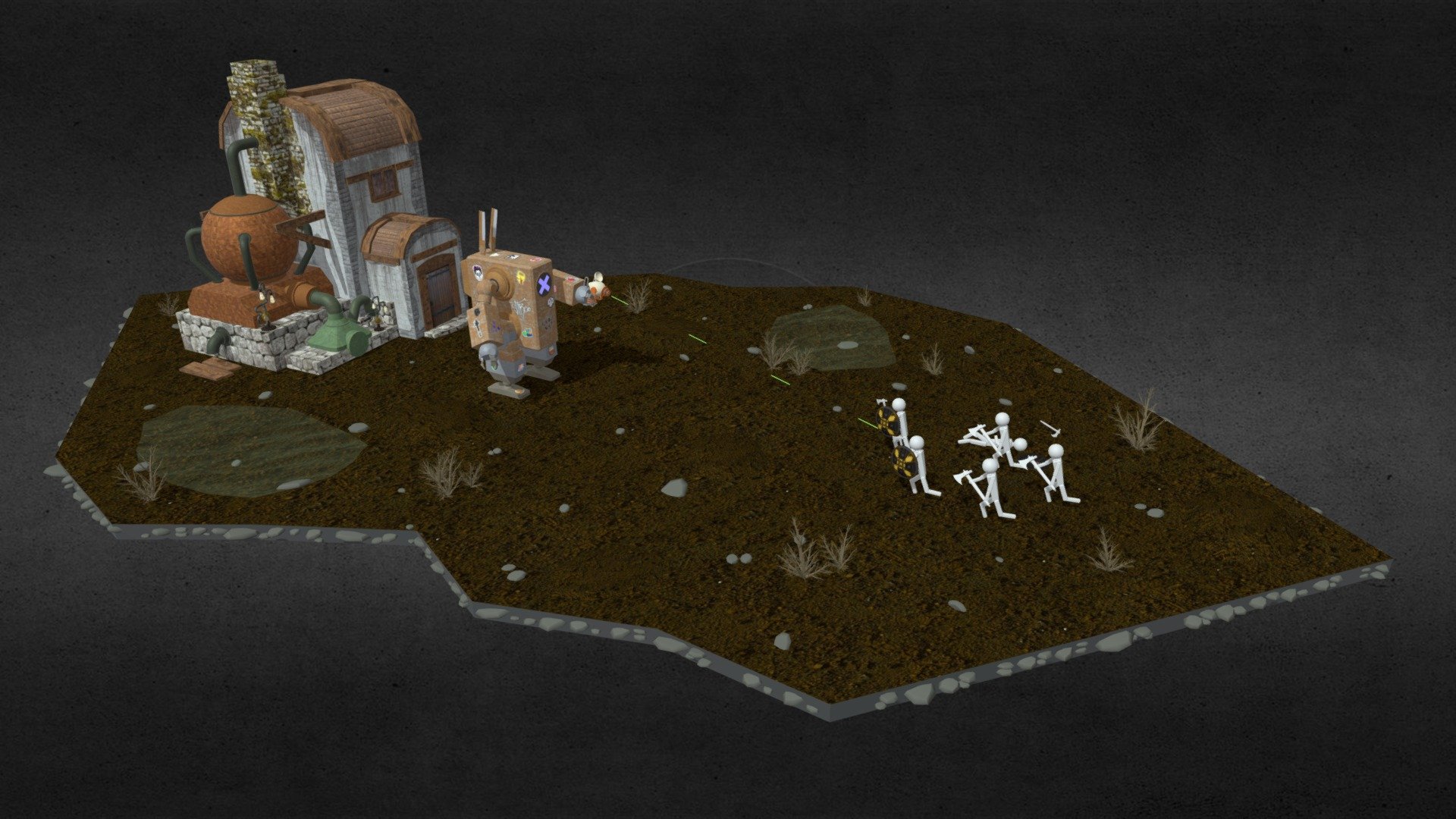 DP3 - HW9 (2) - 5 draft objects with textures