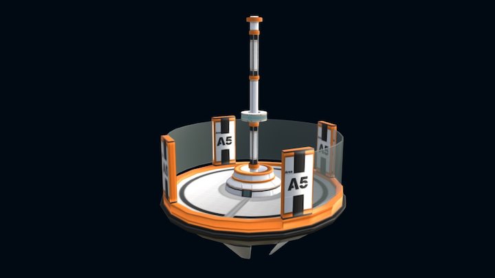 Sci-Fi Drop Tower 3D Model