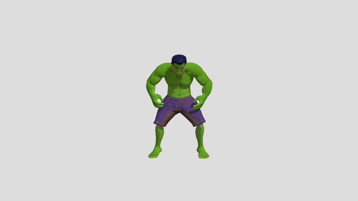 Hulk Roaring 3D Model