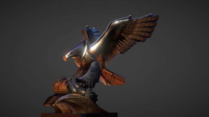 East Coast Memorial - Eagle statue 3D Model