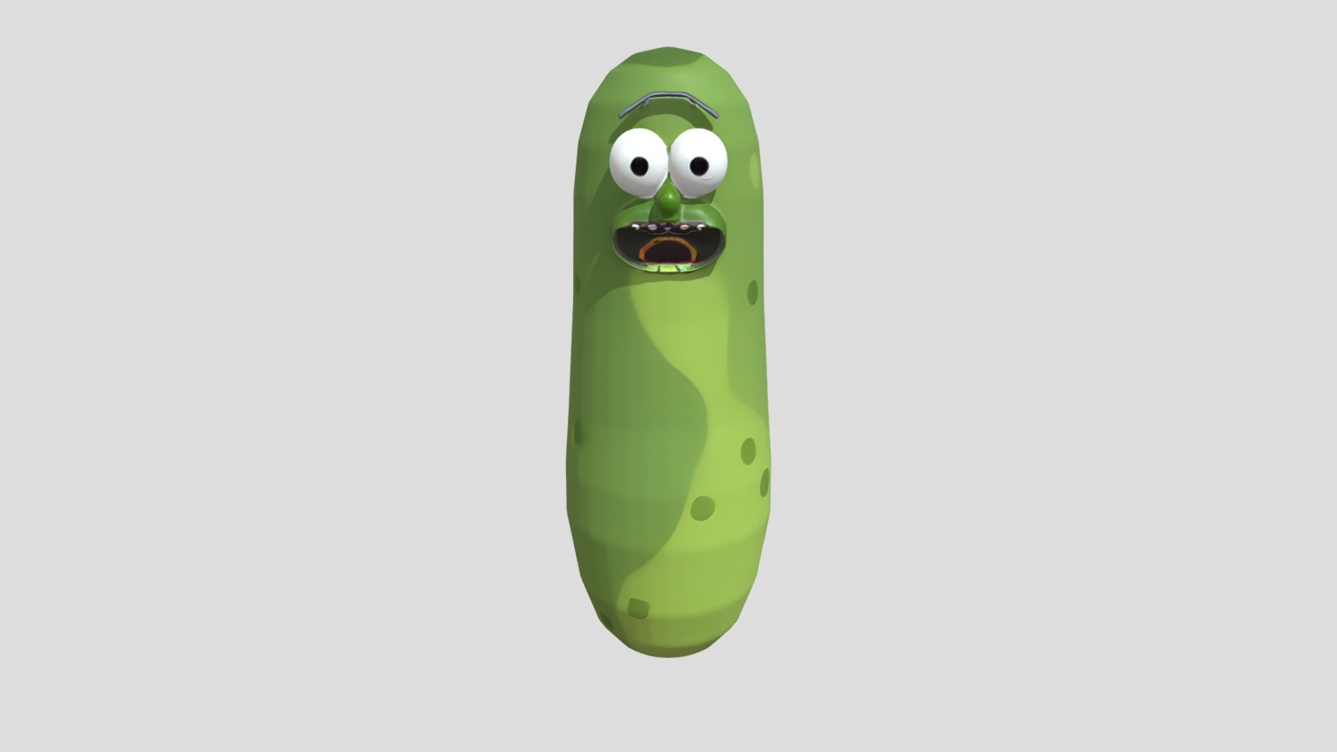 animated pickle with human-like features - 3D model by cacahuatito ...