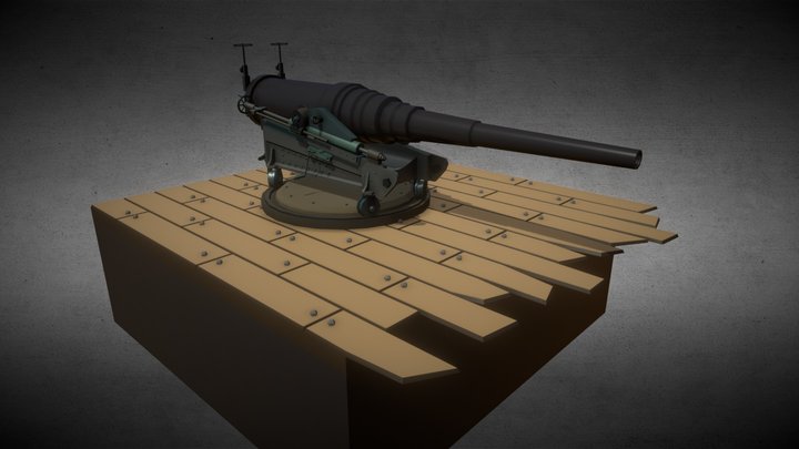 Ship Gun Draft 3D Model