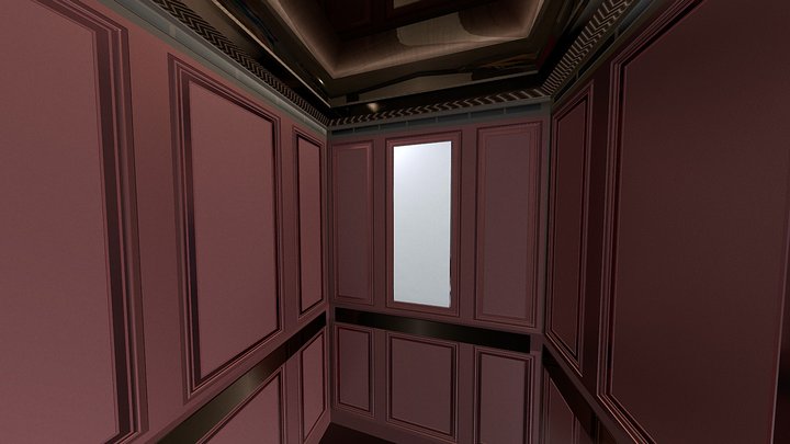 Burgundy Dome Ceiling 3D Model
