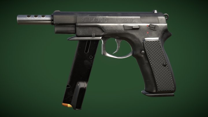 CZ-75 AUTOMATIC HANDGUN. 3D Model