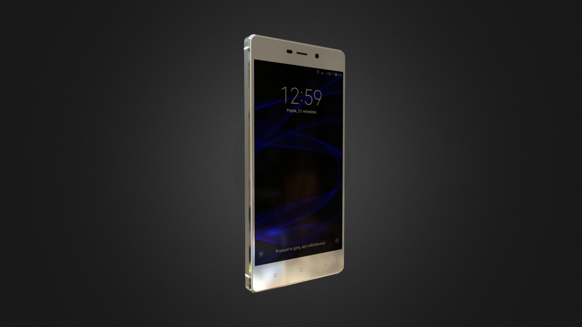 3D model Xiaomi Redmi 4 Pro - This is a 3D model of the Xiaomi Redmi 4 Pro. The 3D model is about a white cell phone.