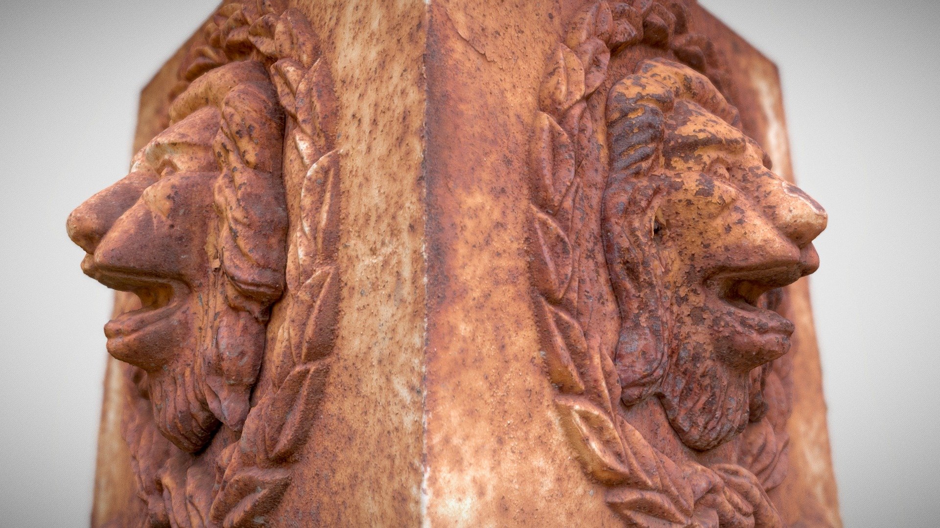 Vintage Rustic Metal Urn Planter - RAW Scan