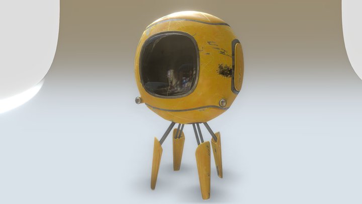 Quadropod Vehicle 3D Model
