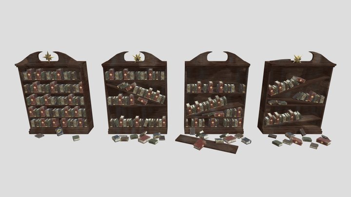 Bookcase V2 3D Model
