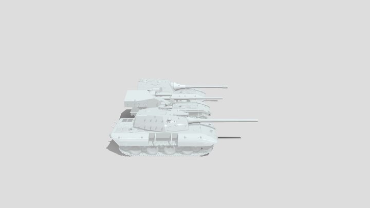 E-100 tanks 3D Model