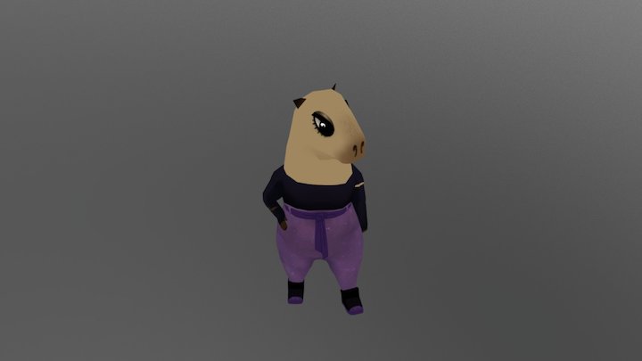 Capybara - Lowpoly Anim Test 3D Model