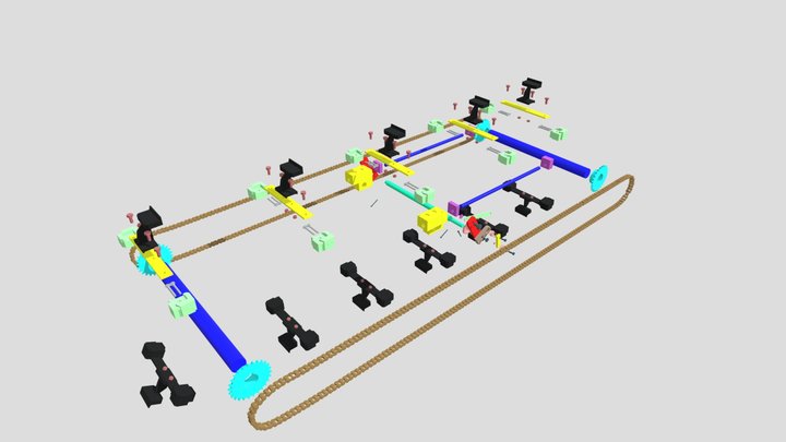 lag chain exprodated 3D Model