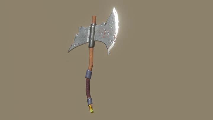D&D Battle Axe 3D Model
