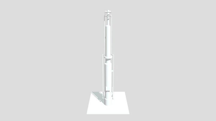 Flare Stack With Door (1) 3D Model