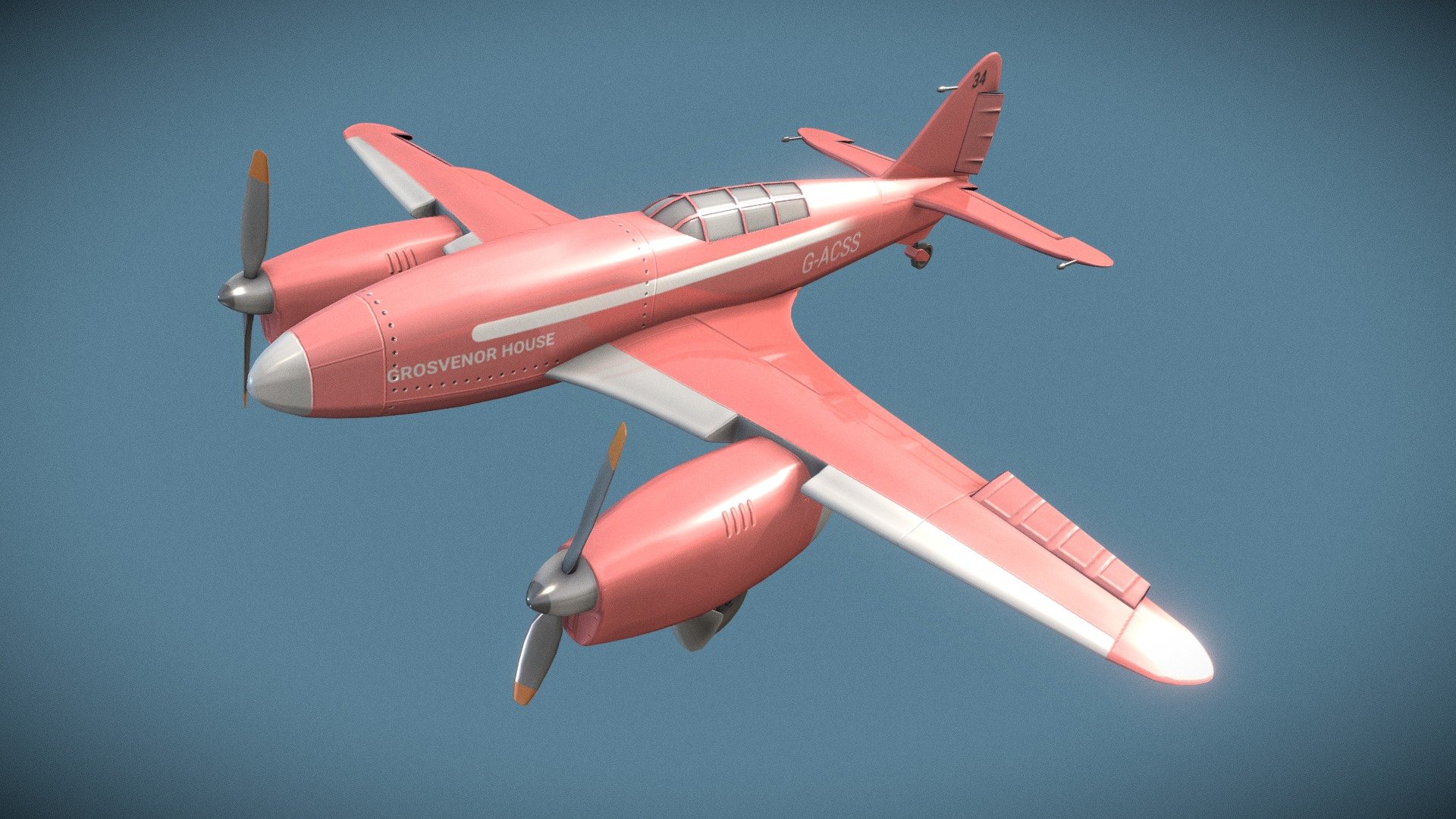 De Havilland d.h.88 Comet - 3D model by Stéphane Charré (@alpha-fr ...