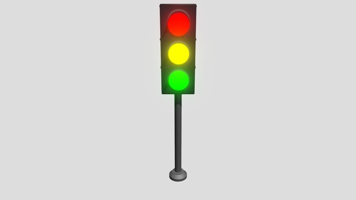 Traffic Light – Game Ready PBR – Low Poly
