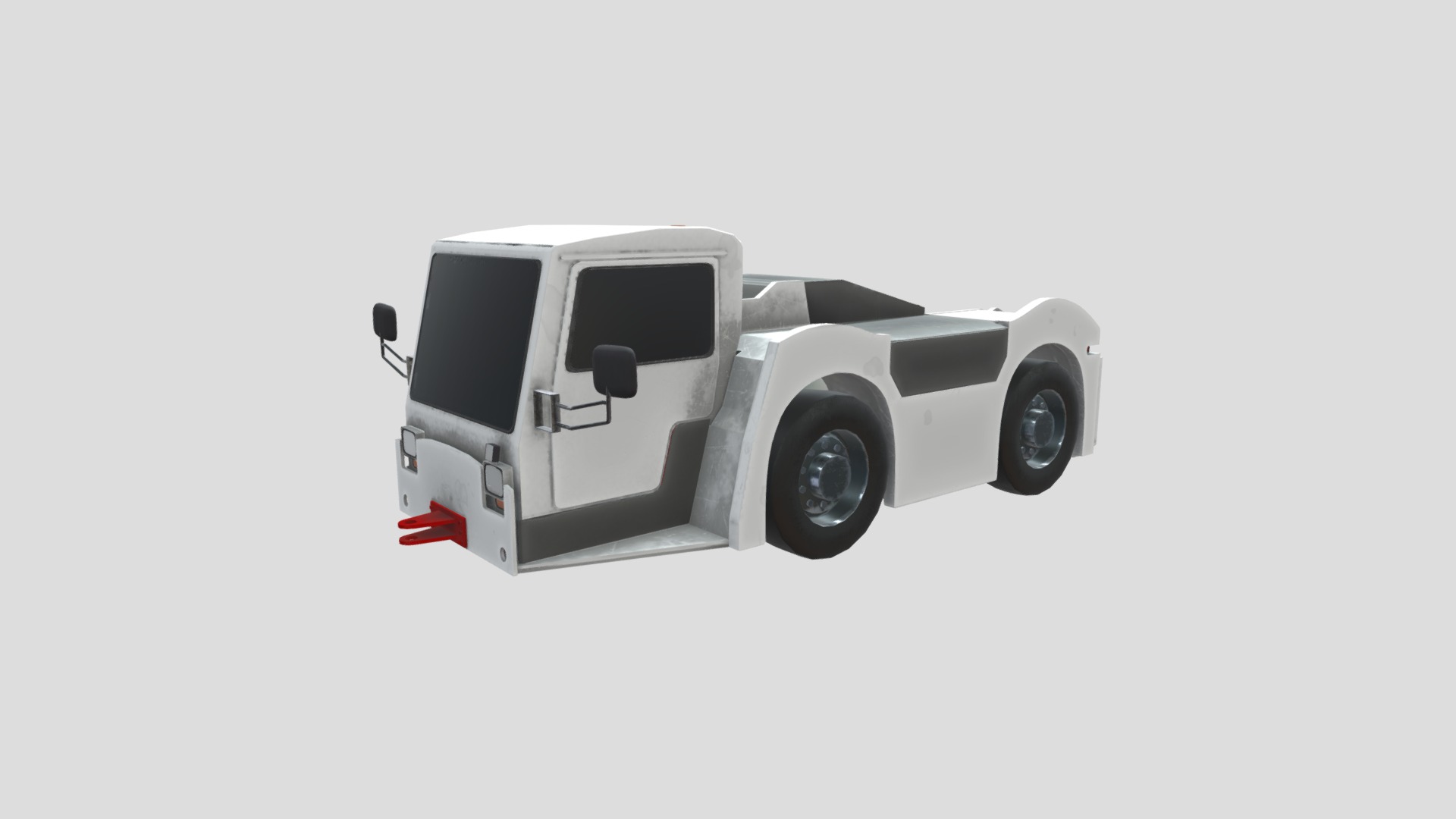 3D model JBT B650 Pushback Tractor - This is a 3D model of the JBT B650 Pushback Tractor. The 3D model is about a white car with a black top.