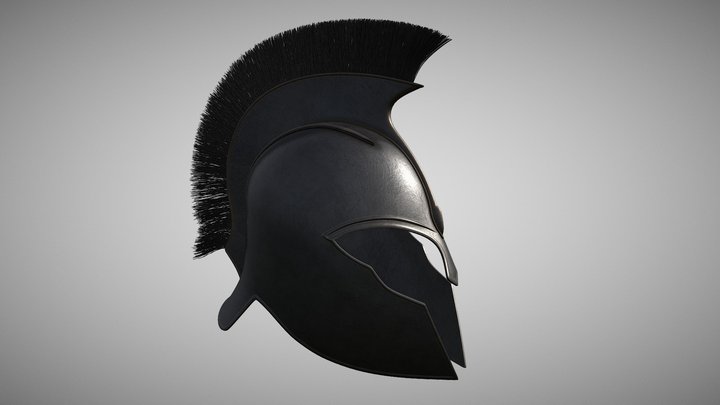 3D Achilles Helmet - Greek Troy - High Poly 3D Model