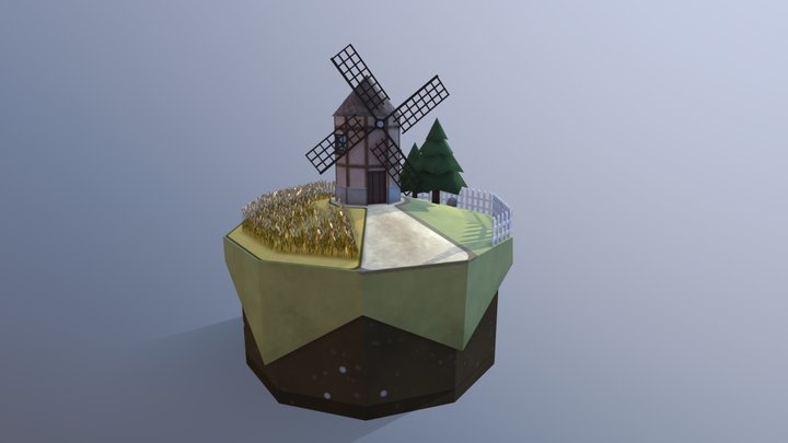 Windmill island 3D Model