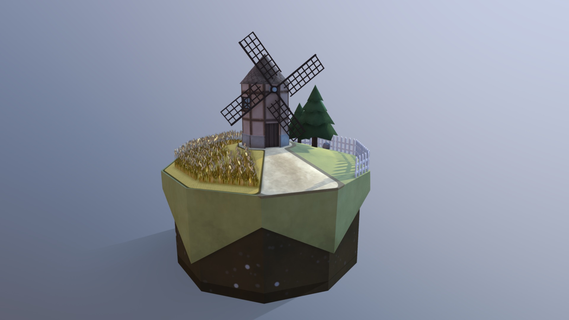 3D model Windmill island - This is a 3D model of the Windmill island. The 3D model is about a model of a house.