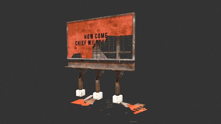 Damage Billboard 3D Model