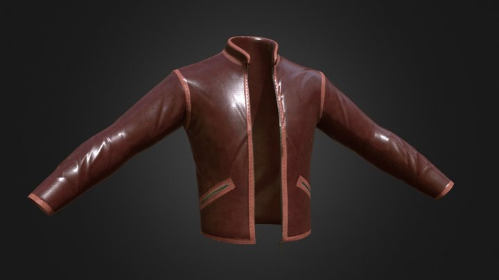 Character Clothing - Leather Jacket - Game Res 3D Model