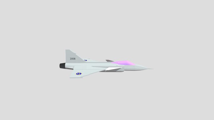 JAS-39 Gripen (Griffin) 3D Model