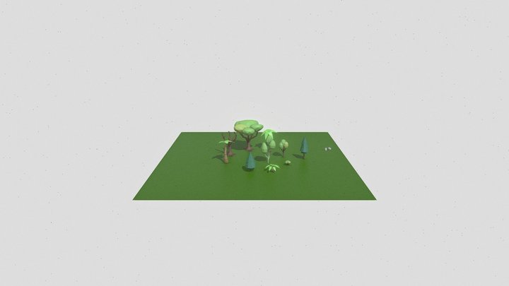 Low poly asset of trees 3D Model