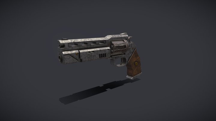 Game Ready Revolver 3D Model