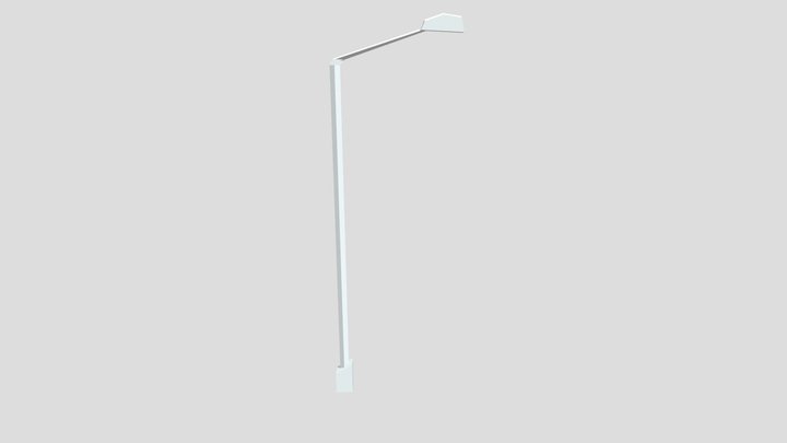 Low Poly Lamp Post 3D Model