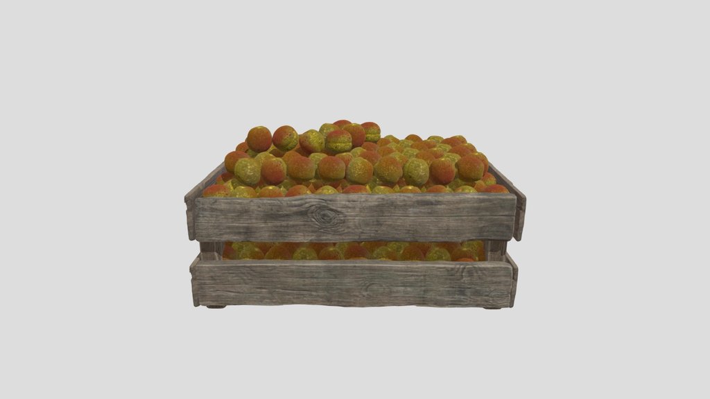Mk Wooden Veggie Fruit Crate 034