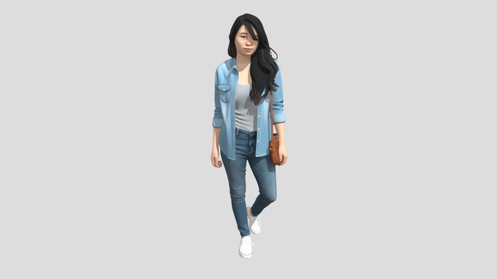Casual Denim Ensemble – Gratis 3D-model STL