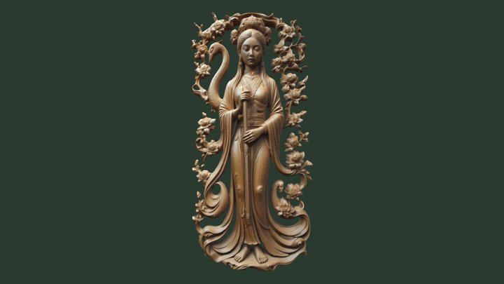 Girl Statue 001 – Gratis 3D-model STL