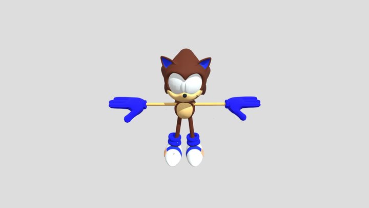 Davi Cartoon free hedgehog 3D Model