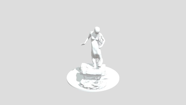half lion half girl 3D Model