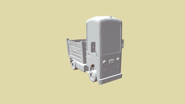 KNB212 - assessment 2 - low poly truck 3D Model