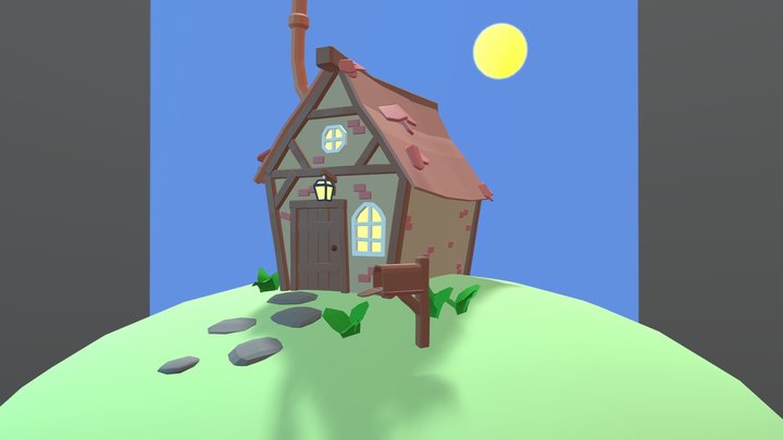 Small Cottage (final renders in description) 3D Model