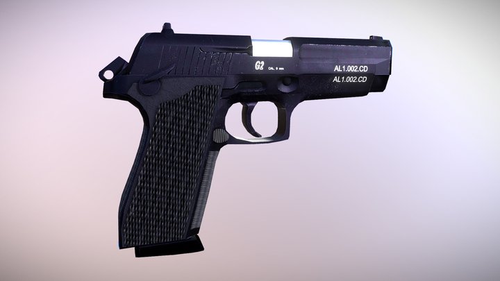 Pindad G2 Pistol 3D Model