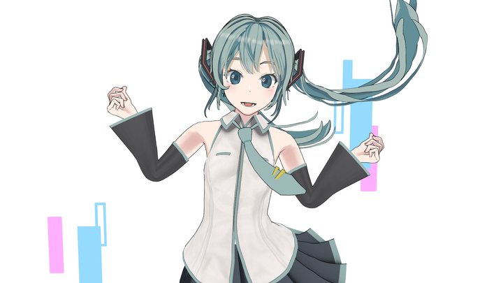 Miku Hatsune / Wasabi式初音ミク 3D Model