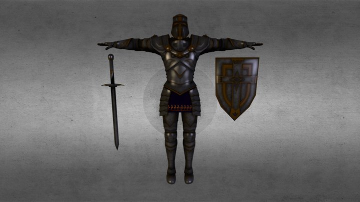 Paladin with prop 3D Model