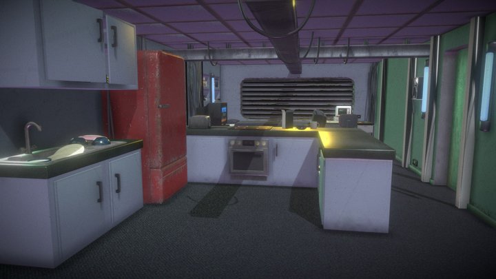 Departamento Cyberpunk 3D Model