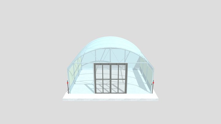 Green House  5m_ 4m Revised with Double Doors 3D Model