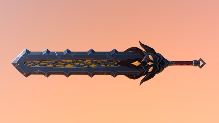 World of Warcraft Inspired Sword 3D Model